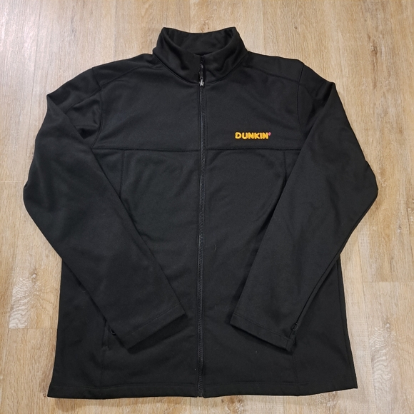 Other - Black Soft Full-zip Dunkin' Uniform Jacket Polyester Micofleece Men's Size Large
